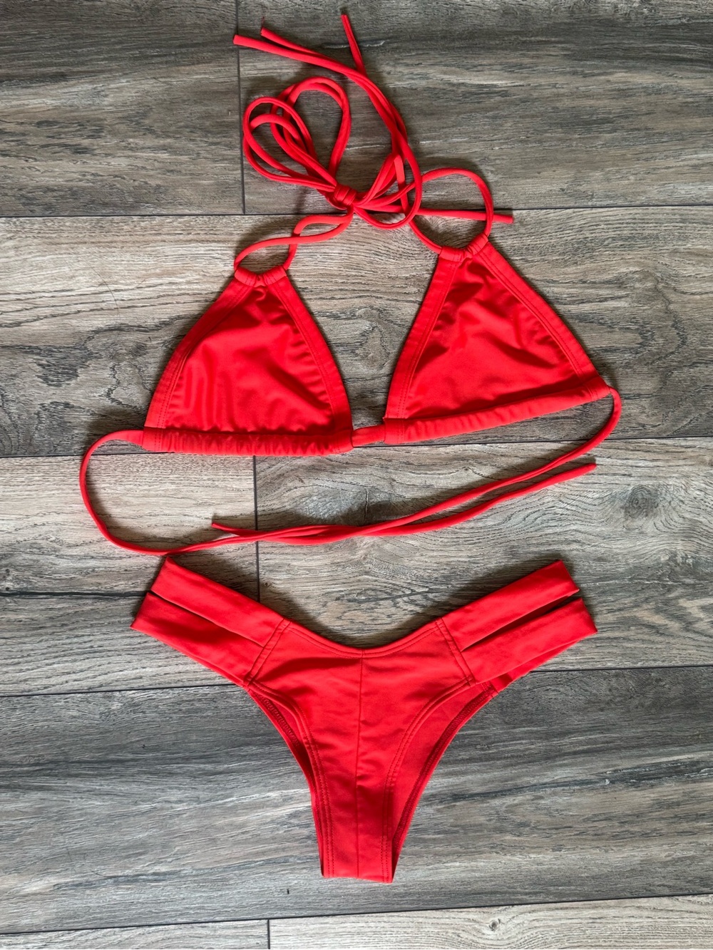 Montce Red Euro Bikini Set XL Top L Botto